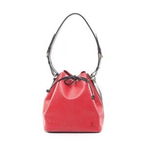 Louis Vuitton Shoulder Bag Leather Epi Red Black Noir Black